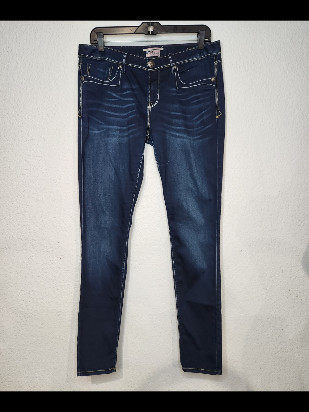 ReRock By Express Women's Dark Indigo Stretch Skinny Jeans